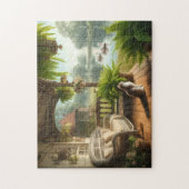 Meerzwanen Serene Morgen Gezicht Kalmerend Cadeau Legpuzzel (Verticaal)