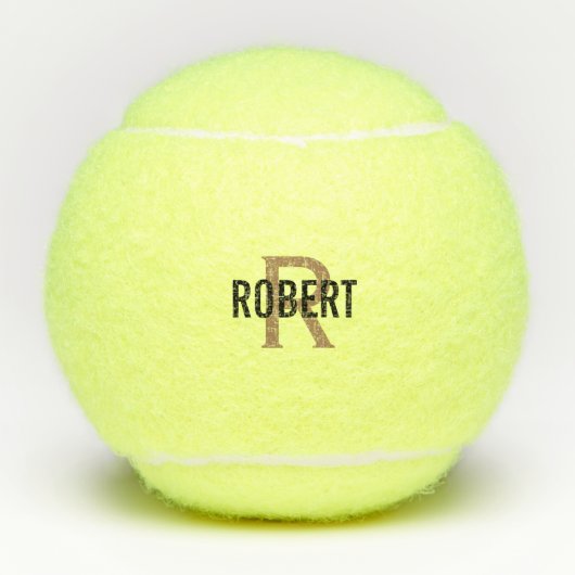 Meerzwart goud, monogrammen tennisballen (Voorkant)