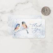 Mees in de Winter Dank Je Notitiekaartje (Voorkant / Achterkant in situ)