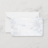 Mees in de Winter Dank Je Notitiekaartje (Achterkant)