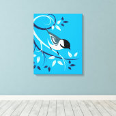 Mees op tak canvas afdruk (Insitu (Houten vloer))