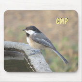 Mees op vogelbad muismat (Voorkant)