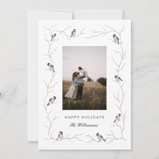 Mees vogel vakantie fotokaart feestdagenkaart