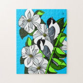 Mees Vogels en Bloemen Legpuzzel (Verticaal)