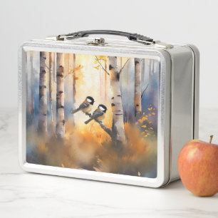 Mees Zangvogels in een Herfstbos