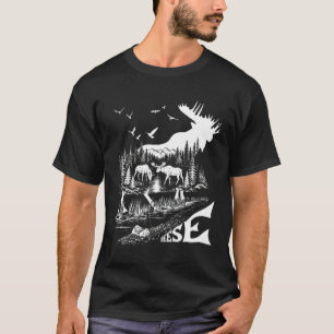 Meese Eland Bos Berg Wilderness Camping Adv T-shirt