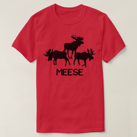 Meese Funny Moose Lover s Gifts T-shirt (Design voorkant)