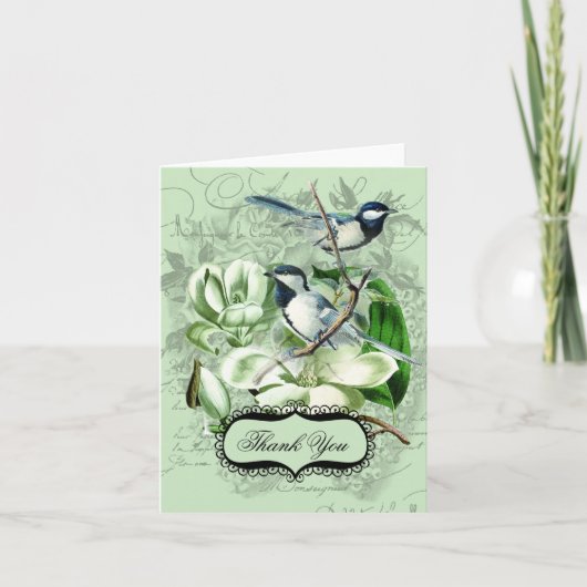 Meesjes en Magnolia Dankkaartjes Bedankkaart (Voorkant)