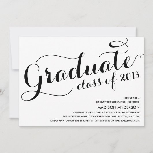 MEEST AFSTUDEERDER | INVITATIE VAN DE GRADUATIEPAR KAART (Voorkant)