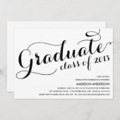 MEEST AFSTUDEERDER | INVITATIE VAN DE GRADUATIEPAR KAART (Voorkant / Achterkant)