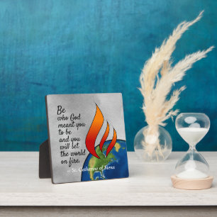 Meest beroemde St. Catherine van Siena Quote Plaqu Fotoplaat