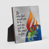 Meest beroemde St. Catherine van Siena Quote Plaqu Fotoplaat (Voorkant)