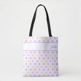 MEEST  BLEKE PAARSE KLEINE STROOMAFDRUKKEN TOTE BAG