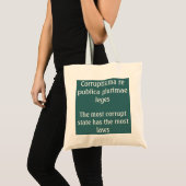 Meest corrupte staat - Terence quote Tote Bag (Voorkant (product))