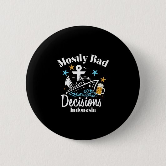 Meest D Beslissingen Indonesië Spring Break Ronde Button 5,7 Cm (Voorkant)