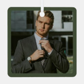 Meest Dashing Man Magazine foto Hoesje Metalen Ornament (Achterkant)