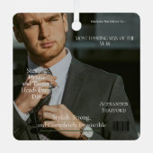 Meest Dashing Man Magazine foto Hoesje Metalen Ornament (Voorkant)