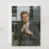 Meest Dashing Man van het Jaar Magazine Hoesje Feestdagenkaart (Voorkant)