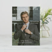 Meest Dashing Man van het Jaar Magazine Hoesje Feestdagenkaart (Staand voorkant)