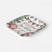 Meest eenDerful | Pinguïn Kerstmis 1e Verjaardag Papieren Bordje (Gebogen)