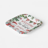 Meest eenDerful | Sneeuwman Kerstmis 1e Verjaardag Papieren Bordje (Gebogen)