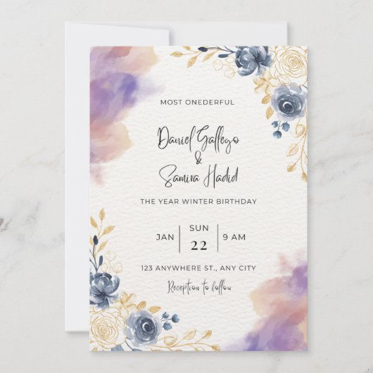 Meest EenDerful Tijd van het Jaar Winter Verjaarda Kaart (Voorkant)