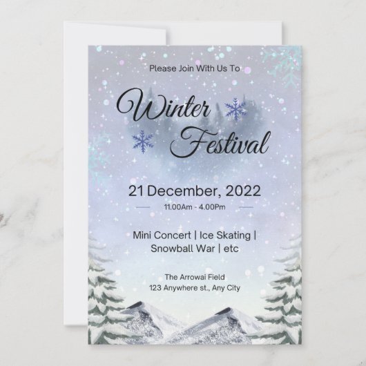 Meest EenDerful Tijd van het Jaar Winter Verjaarda Kaart (Voorkant)