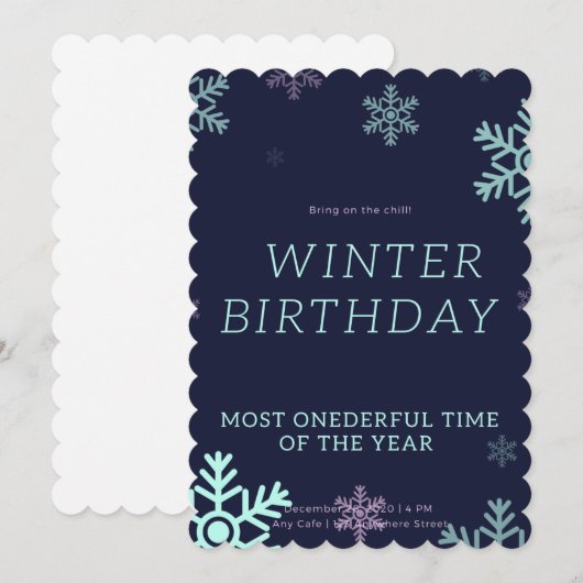 Meest EenDerful Tijd van het Jaar Winter Verjaarda Kaart (Voorkant / Achterkant)