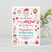 Meest eenDerful Time Kerstman 1e Verjaardag Kaart (Staand voorkant)