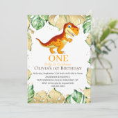 Meest epische 1e Dino-feest Kaart (Staand voorkant)