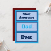 Meest fantastische vader ooit kaart (Voorkant / Achterkant in situ)