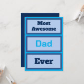 Meest fantastische vader ooit kaart (Voorkant / Achterkant in situ)