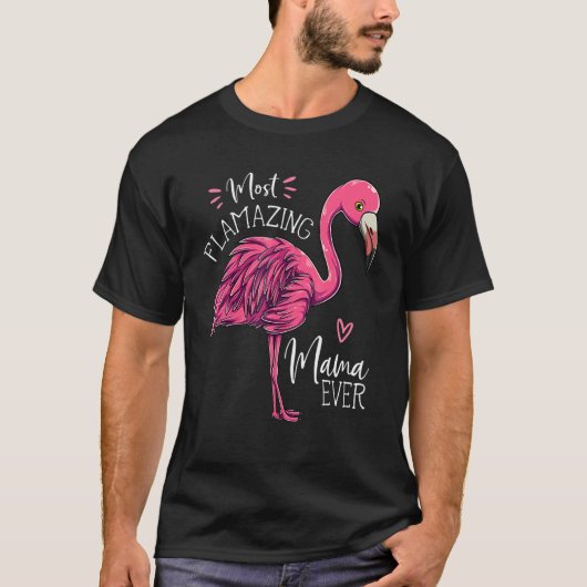 Meest Flamingo Mama Ooit Flamingo Mama Leuke Moth T-shirt (Voorkant)