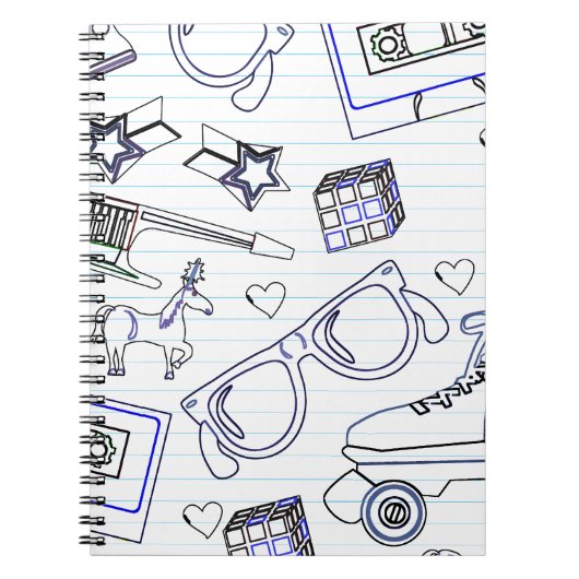 Meest gefingeerde tijdkunst in de jaren tachtig notitieboek (Voorkant)