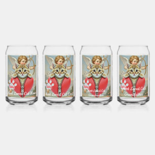Meest Geliefde Kattenfamilie, Hart Poot, Kat Cupid Blikvorm Glas