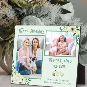 Meest geliefde mam - Ivory Floral Lijst 2 Foto Fotoplaat