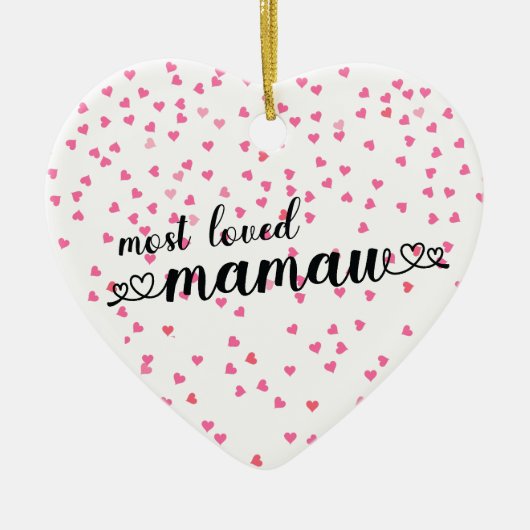 Meest geliefde Mamaw Keramisch Ornament (Voorkant)