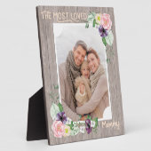 Meest geliefde mammie - Rustische Waterverf Floral Fotoplaat (Zijkant)