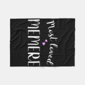 Meest geliefde Memere Schattigee harten Fleece Deken (Voorkant (Horizontaal))
