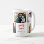 Meest Geliefde Moeder in Modern Roze Script 6 Foto Koffiemok (Voorkant rechts)