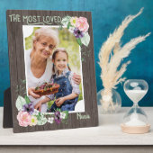 Meest geliefde Nana - Rustic Wood Floral Foto Fotoplaat (Zijkant)