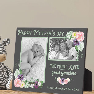 Meest Geliefde Oma - Bloemstuk Z&W Foto Fotoplaat