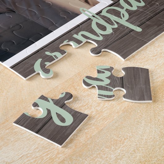 Meest geliefde opa - Rustisch Lijst Legpuzzel (Zijkant)