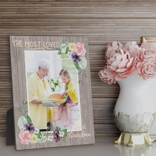 Meest Geliefde Oud-Oma Rustieke Waterverf Bloemen Fotoplaat