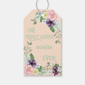 Meest geliefde tante ooit - Bloemen wilde Rozen pe Cadeaulabel (Voorkant)