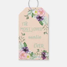 Meest geliefde tante ooit - Bloemen wilde Rozen pe Cadeaulabel