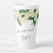 Meest geliefde Zuster Wilde Rozen & Elegant Manusc Latte Mok (Voorkant)