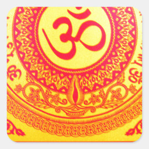 MEEST GESACRED HINDU GAYATRI MANTRA VIERKANTE STICKER