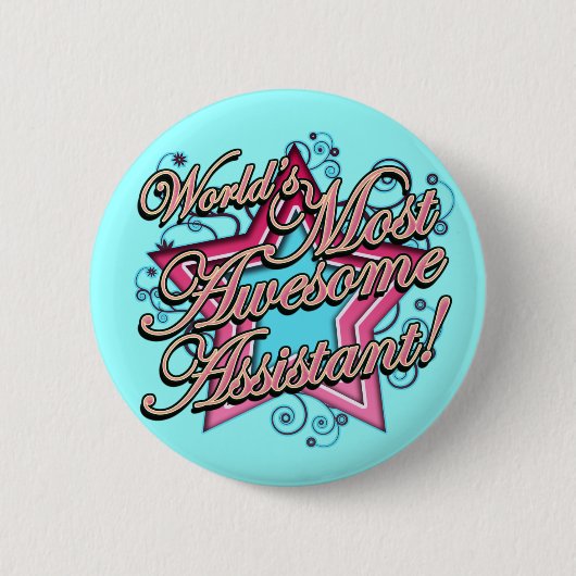 Meest Geweldige assistent wereldwijd Ronde Button 5,7 Cm (Voorkant)