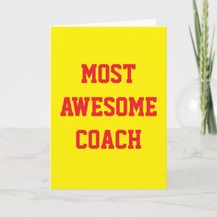 Meest Geweldige Coach, Bedankt / Verjaardagskaart Kaart